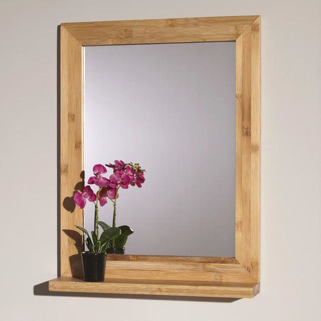 24" Liani Bamboo Vanity Mirror – Contemporary – Bathroom Mirrors For Gold Bamboo Vanity Wall Mirrors (View 5 of 15)