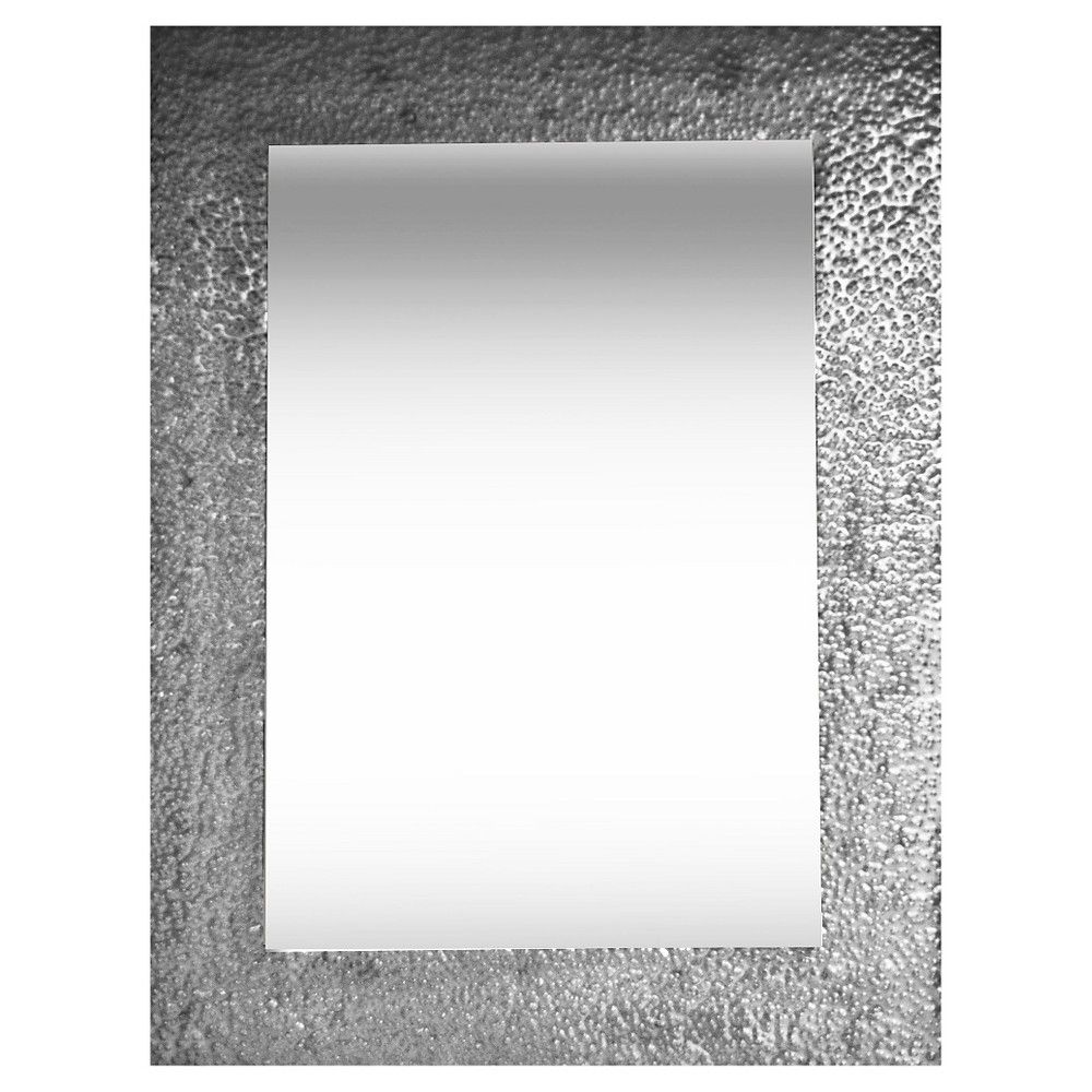 24" X 32" Silver Rectangle Decorative Mirror – Ptm Images | Framed Within Metallic Silver Framed Wall Mirrors (View 15 of 15)