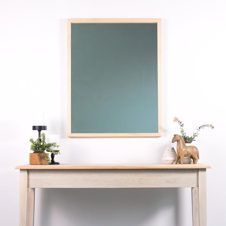 24x30 Natural Blonde Ash Bathroom Vanity Wall Mirror Thin | Etsy | Wood Within Natural Wood Grain Vanity Mirrors (View 1 of 15)