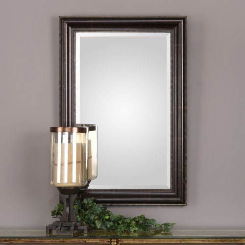 251 First Evelyn Beaded Mirror In Bronze, Traditional | Bellacor Add With Vassallo Beaded Bronze Beveled Wall Mirrors (View 9 of 15)