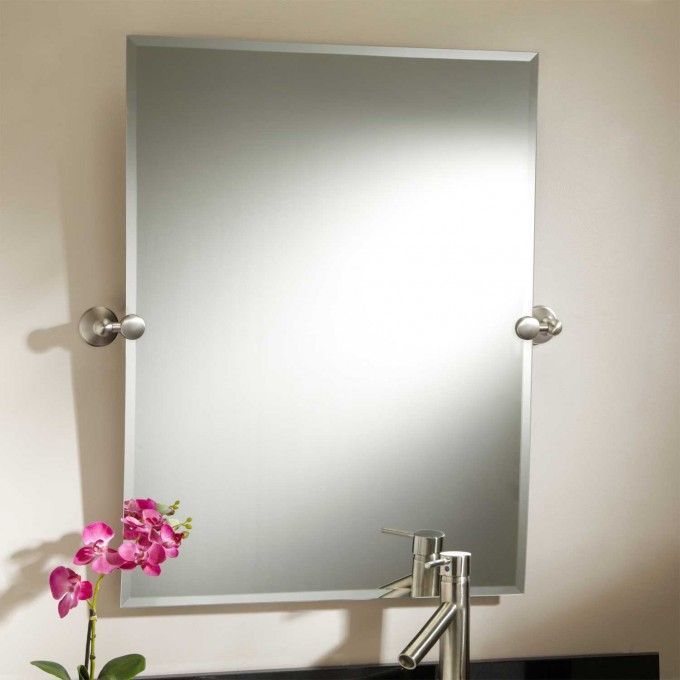 28" Seattle Rectangular Tilting Mirror | Tilting Bathroom Mirror Intended For Hilde Traditional Beveled Bathroom Mirrors (View 11 of 15)