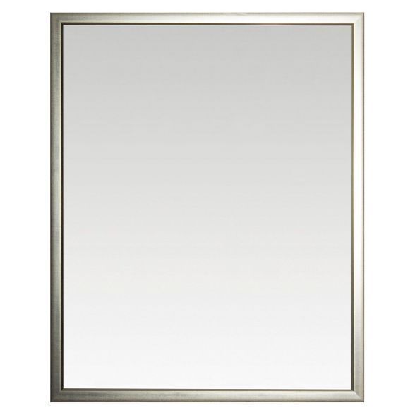 28" X 34" Reflect Silver Framed Beveled Glass Wall Mirror – Alpine Art For Silver Beveled Wall Mirrors (View 15 of 15)