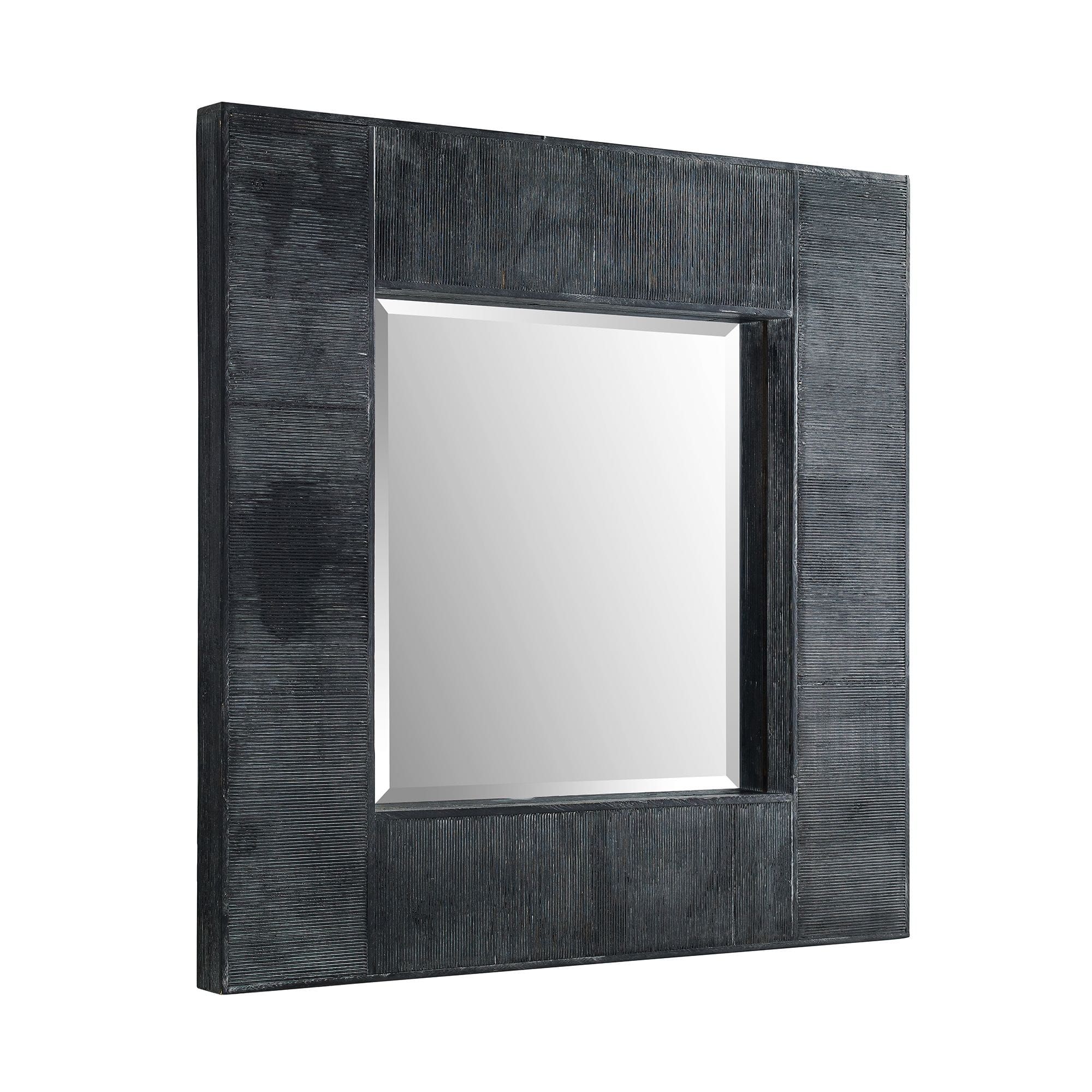 32 Inch Modern Industrial Square Wall Mirrorwalker Edison Inside Black Square Wall Mirrors (View 11 of 15)