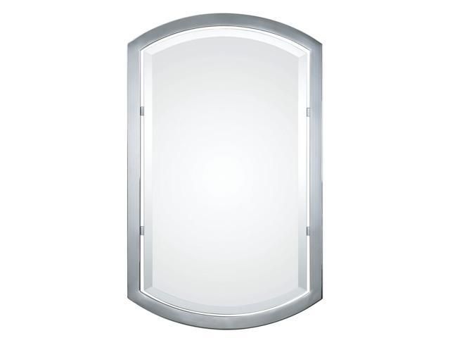 37" Jocelyn Contemporary Arched Wall Mirror With Polished Chrome Plated With Regard To Polished Chrome Tilt Wall Mirrors (View 5 of 15)