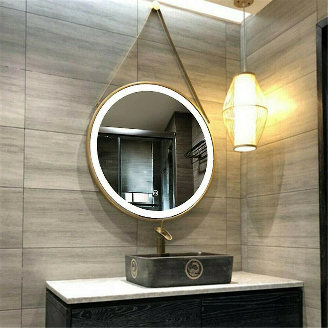 500mm Round Led Illuminated Bathroom Mirror Demister Dimmable Touch Pertaining To Led Backlit Vanity Mirrors (View 5 of 15)