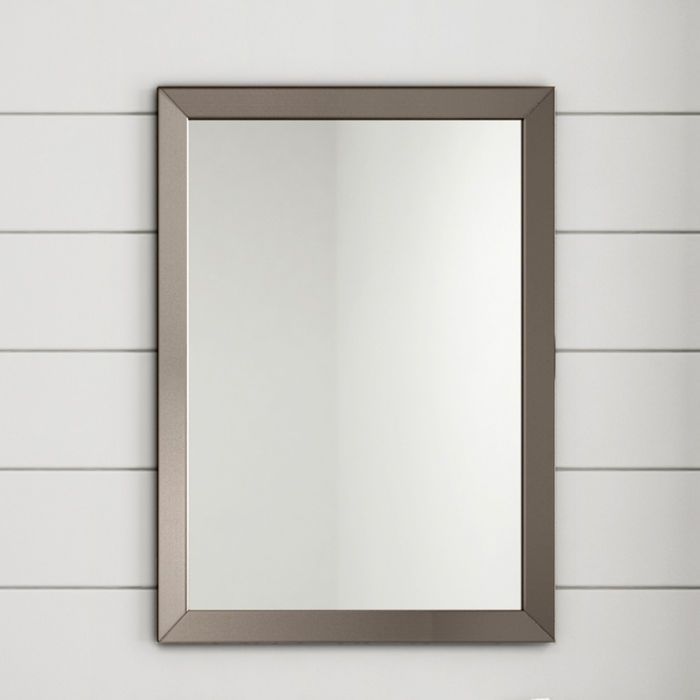 500x700mm Clover Metallic Nickel Framed Mirror | Mirror Frames, Mirror Throughout Oxidized Nickel Wall Mirrors (View 13 of 15)