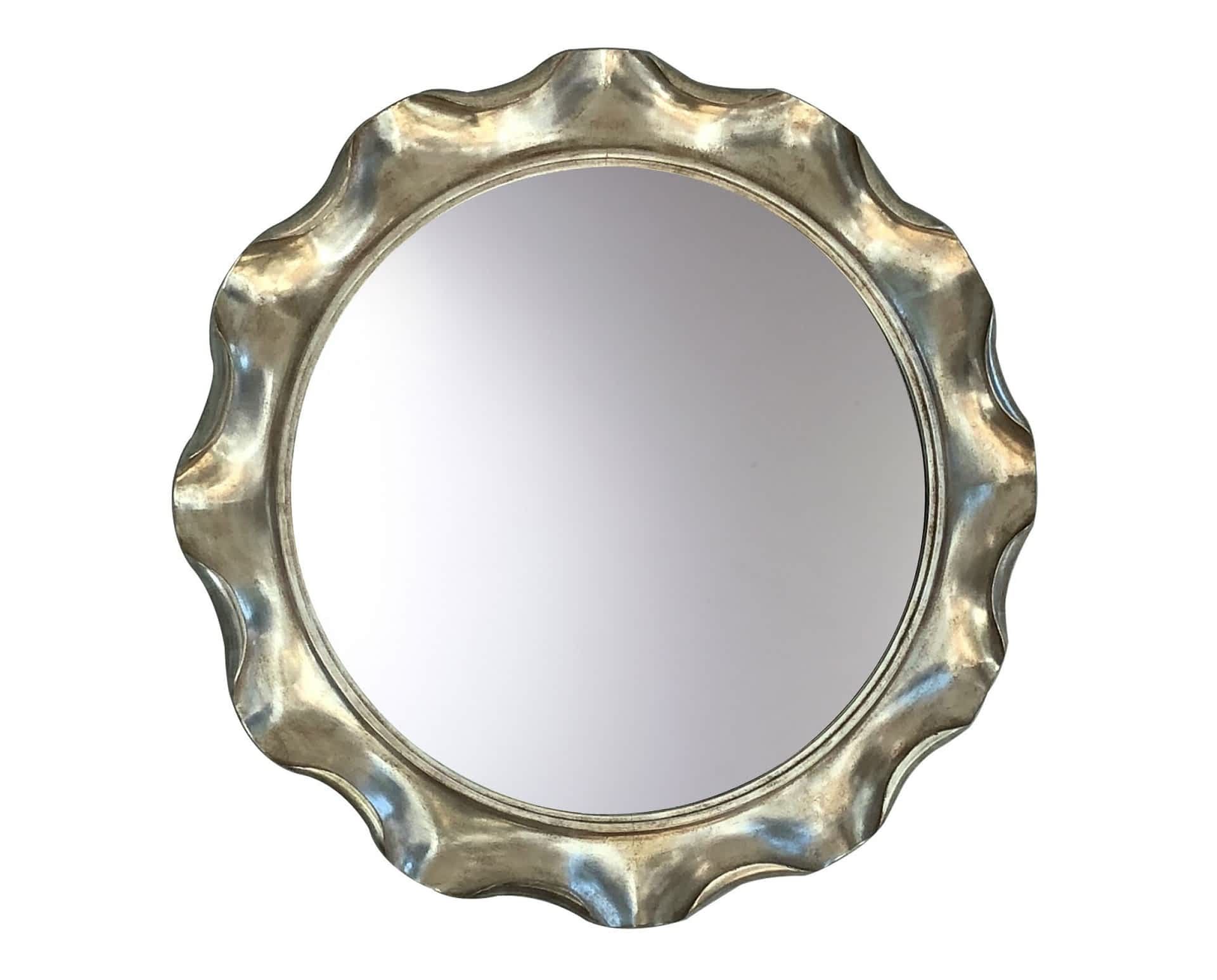 9149 Scallop Round Mirror – Nancy Corzine In Round Scalloped Edge Wall Mirrors (View 4 of 15)