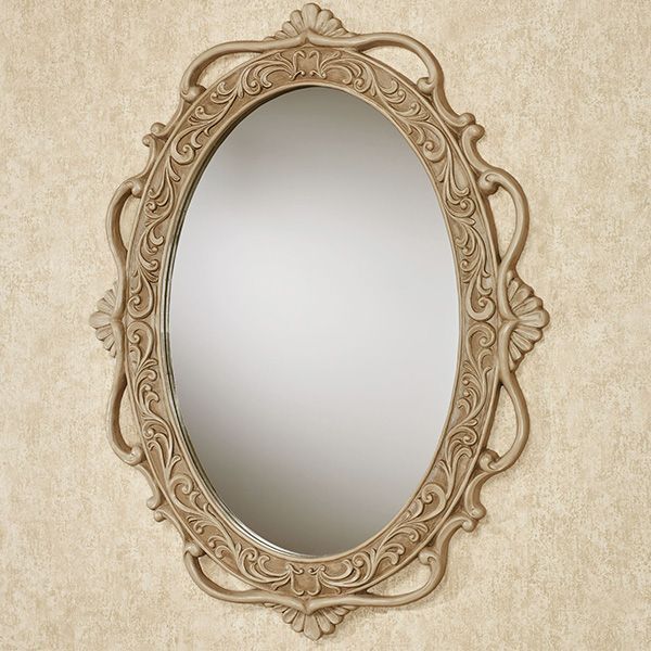 Abriella Beige And Taupe Traditional Oval Wall Mirror | Oval Wall Throughout Burnes Oval Traditional Wall Mirrors (View 15 of 15)