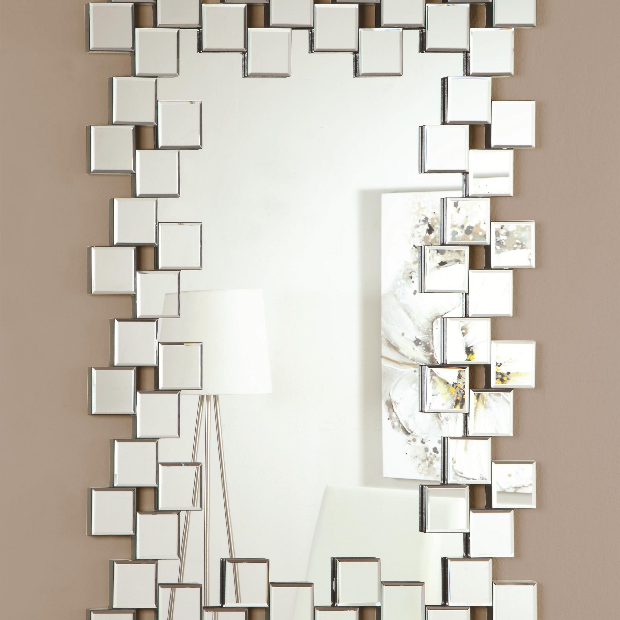 Accent Mirrors Frameless Contemporary Wall Mirror | Quality Furniture With Regard To Astrid Modern & Contemporary Accent Mirrors (View 14 of 15)