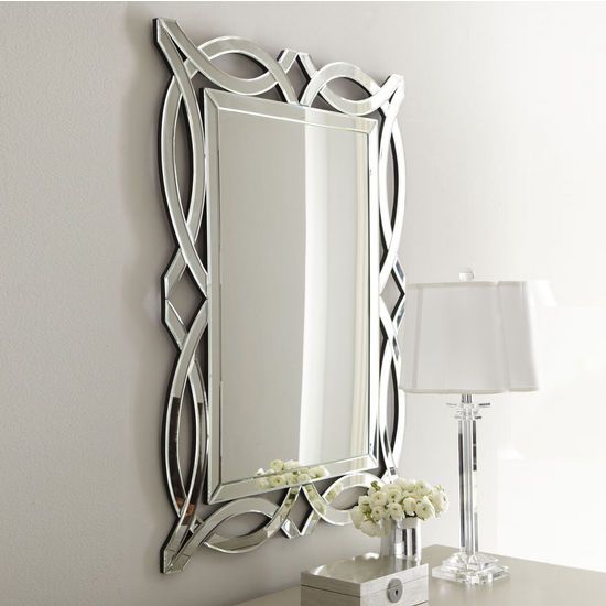 Af Ml 3242 S Modern Luxe Collection Scallop Contemporary Openwork Throughout Modern & Contemporary Beveled Overmantel Mirrors (View 15 of 15)