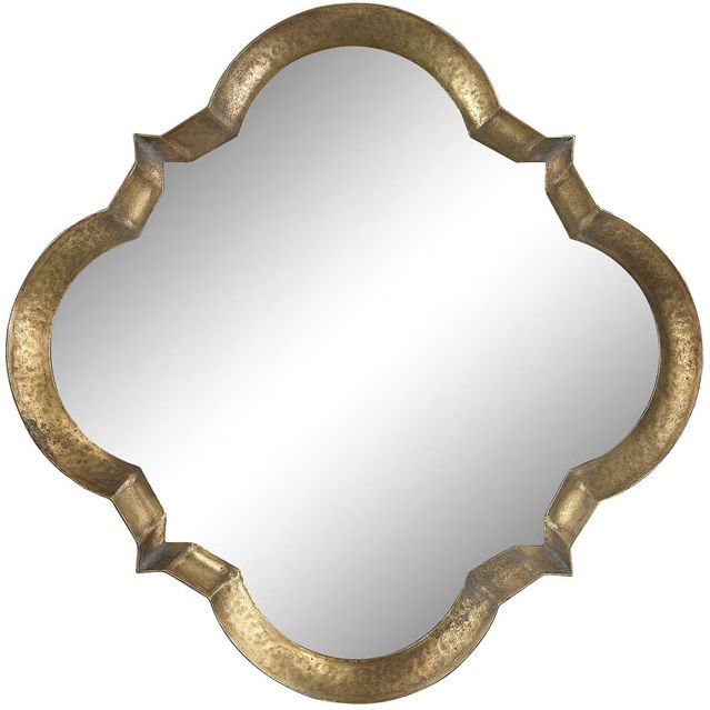 Aged Silver Quatrefoil Mirror | Silver Wall Mirror, Stylish Chandelier Pertaining To Antiqued Silver Quatrefoil Wall Mirrors (View 5 of 15)