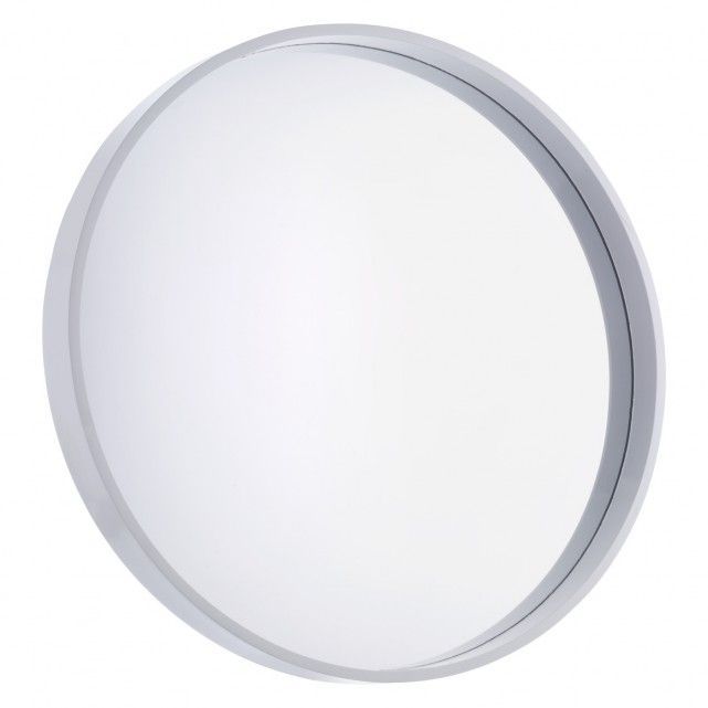 Aimee White Round Wall Mirror D65cm | Round Wall Mirror, Modern Mirror Pertaining To Midnight Black Round Wall Mirrors (View 7 of 15)