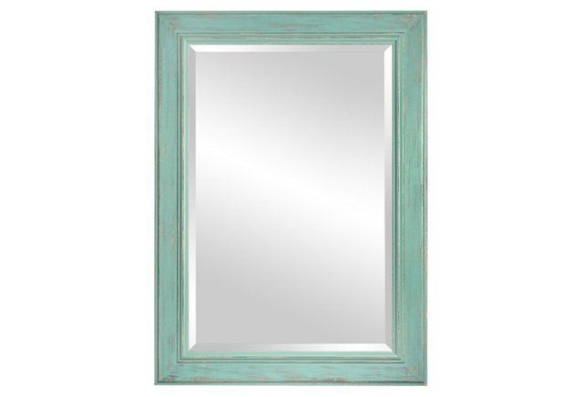 Alessandra Wall Mirror, Spring Blue | Wooden Mirror, Mirror Wall, Blue In Blue Green Wall Mirrors (View 14 of 15)
