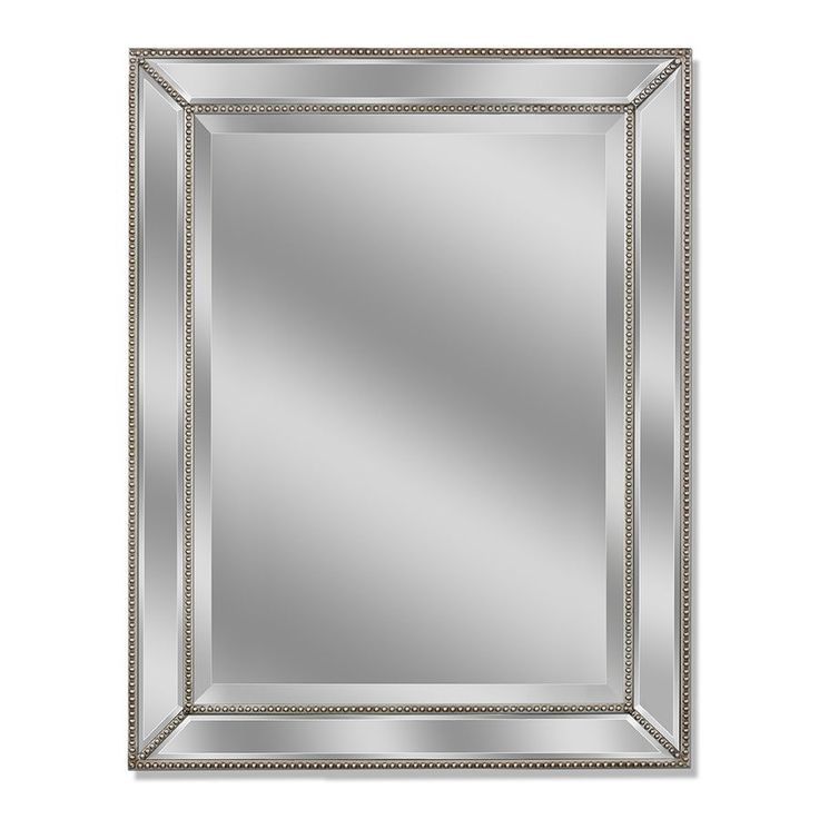 Allen + Roth 30 In X 40 In Silver Beveled Rectangle Framed French Wall Throughout Rectangle Plastic Beveled Wall Mirrors (View 10 of 15)