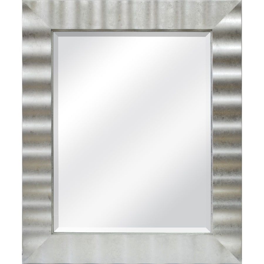 Allen + Roth 36 In L X 30 In W Silver Leaf Beveled Wall Mirror At Lowes For Gingerich Resin Modern & Contemporary Accent Mirrors (View 14 of 15)