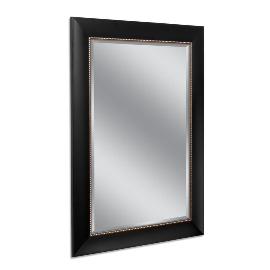 Allen + Roth Black And Silver Beveled Wall Mirror | Mirror Wall, Large Pertaining To Silver Beveled Wall Mirrors (View 6 of 15)
