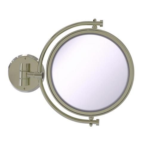 Allied Brass 8 In X 10 In Polished Nickel Double Sided Magnifying Wall Regarding Ceiling Hung Satin Chrome Wall Mirrors (View 7 of 15)
