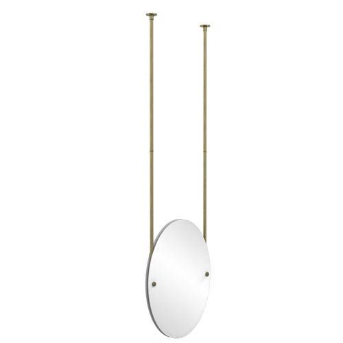 Allied Brass Antique Brass Oval Ceiling Hung Mirror Ch 91 Abr | Bellacor In Ceiling Hung Polished Nickel Oval Mirrors (View 5 of 15)