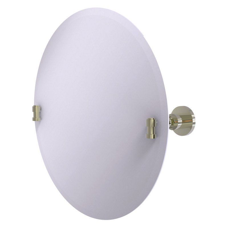 Allied Brass Washington Square Frameless Round Tilt Beveled Wall Mirror Intended For Logan Frameless Wall Mirrors (View 7 of 15)