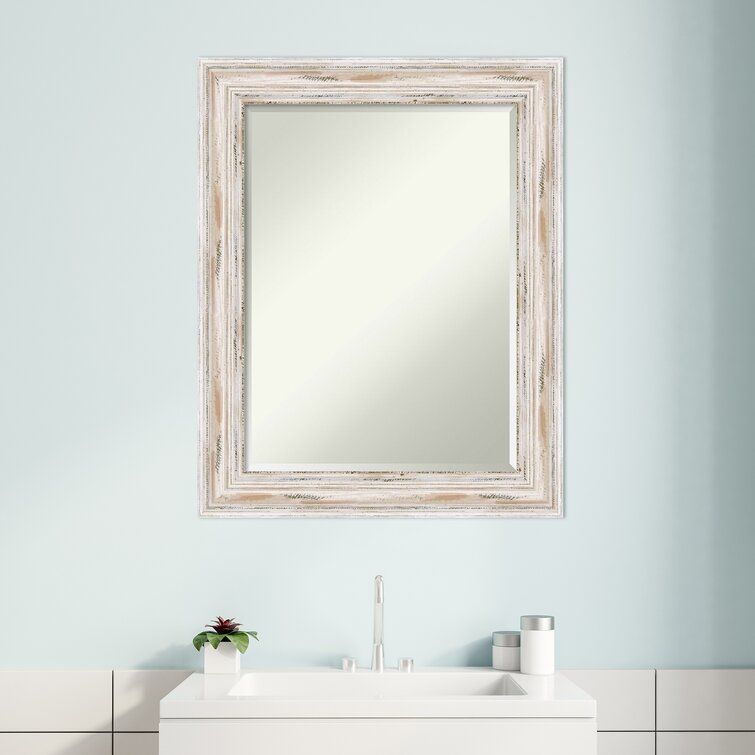 Amanti Art Alexandria Modern Rustic Beveled Distressed Accent Mirror Pertaining To Mahanoy Modern And Contemporary Distressed Accent Mirrors (View 10 of 15)