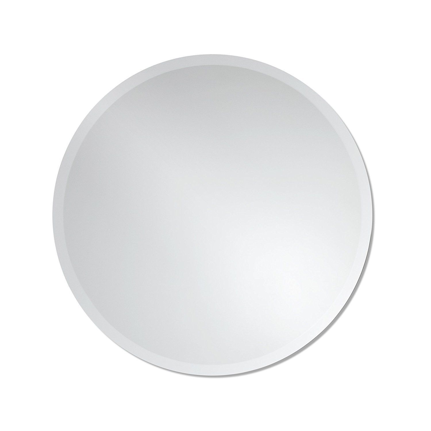 Amazon: Round Frameless Wall Mirror | Bathroom, Vanity, Bedroom Pertaining To Round Frameless Bathroom Wall Mirrors (View 9 of 15)