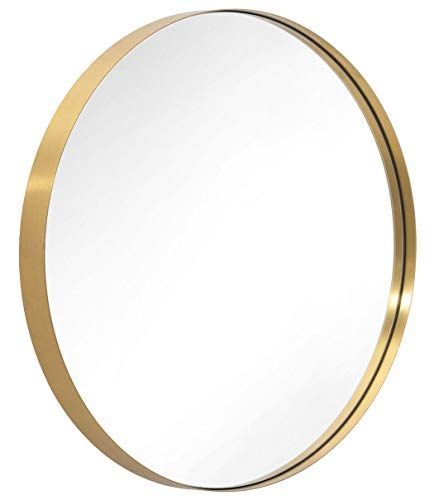 Andy Star 30'' Gold Round Mirror For Bathroom, Circle Wall Mirror Intended For Round Metal Luxe Gold Wall Mirrors (View 14 of 15)