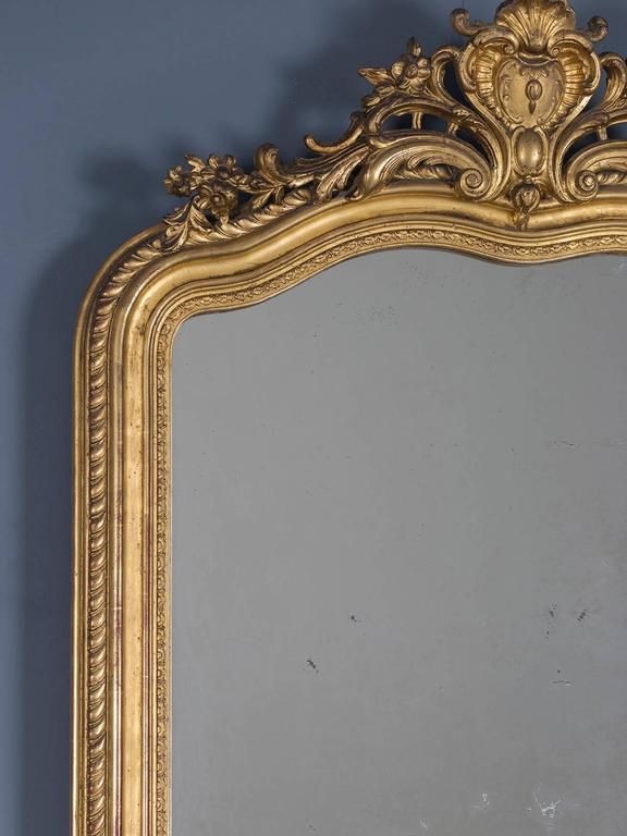 Antique French Gold Leaf Regency Mirror, Circa 1880 For Sale At 1stdibs Intended For Antiqued Gold Leaf Wall Mirrors (View 6 of 15)
