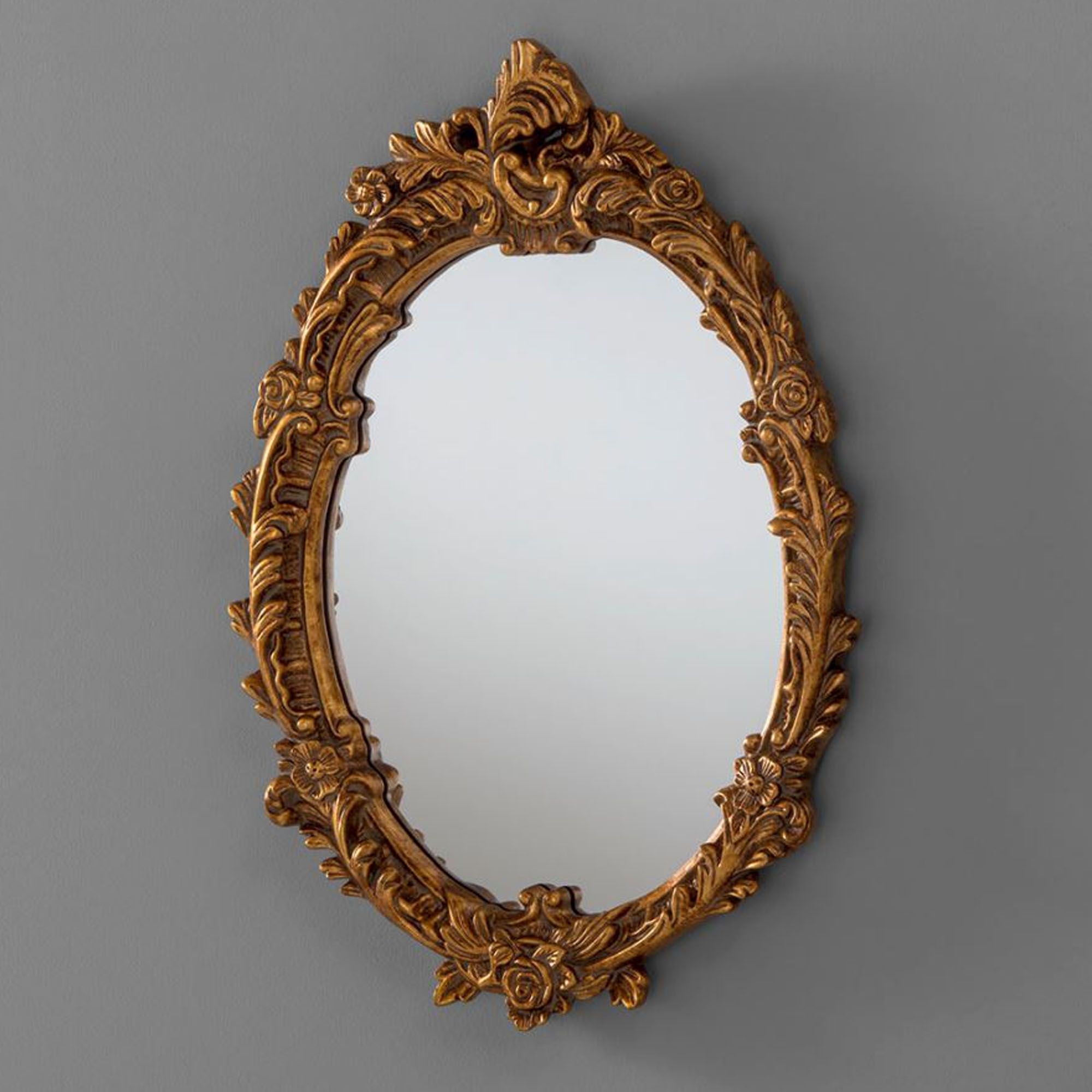 Antique French Style Oval Gold Ornate Wall Mirror | Homesdirect365 With Oval Metallic Accent Mirrors (View 11 of 15)
