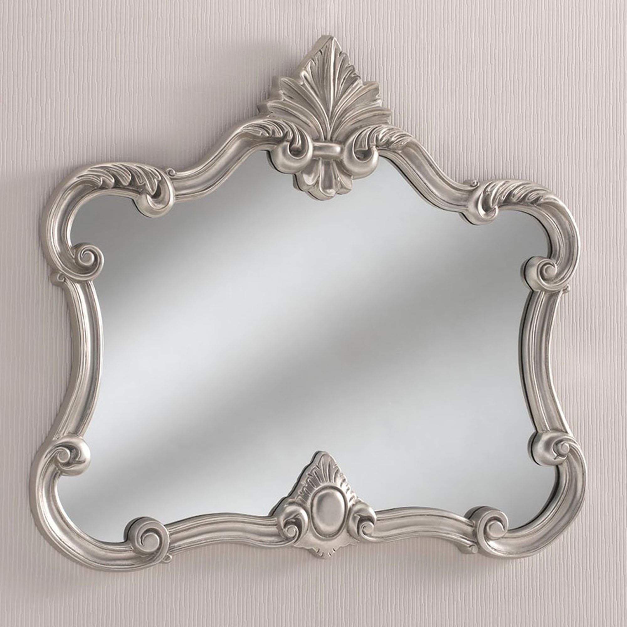 Antique French Style Pewter Decorative Wall Mirror | Homesdirect365 With Booth Reclaimed Wall Mirrors Accent (View 13 of 15)