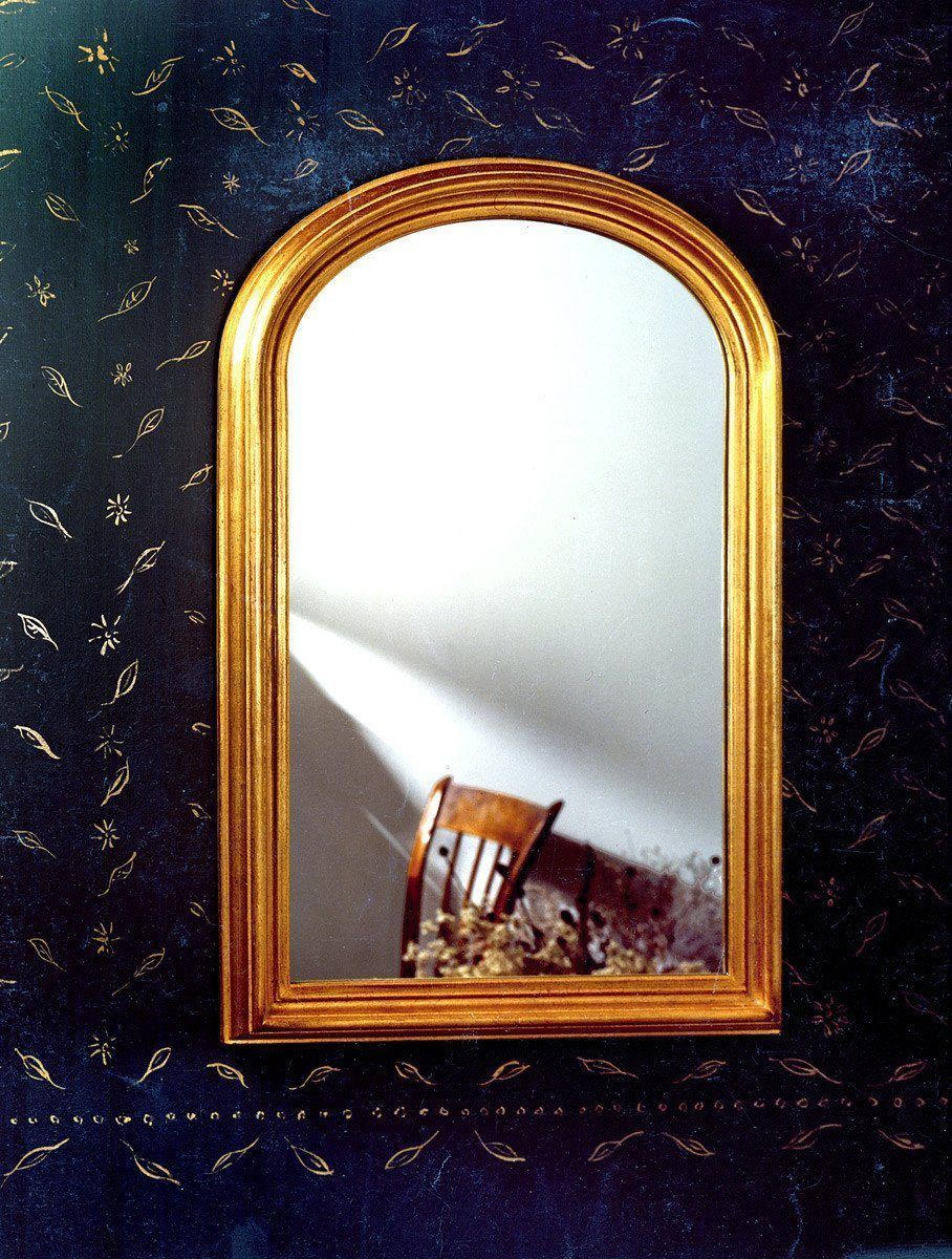 Antique Gold Leaf Accented American Arch Mirror 26" X 40" | Arch Mirror Inside Gold Leaf Floor Mirrors (View 6 of 15)