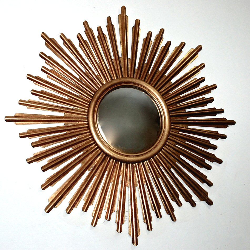 Antique Gold Sunburst Iron Wall Mirror – Wall Decor – Dessau Home – Hc686 Pertaining To Antique Iron Round Wall Mirrors (View 12 of 15)