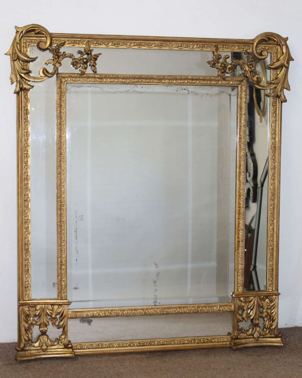 Antique Overmantle Mirrors Pertaining To Rectangle Antique Galvanized Metal Accent Mirrors (View 10 of 15)