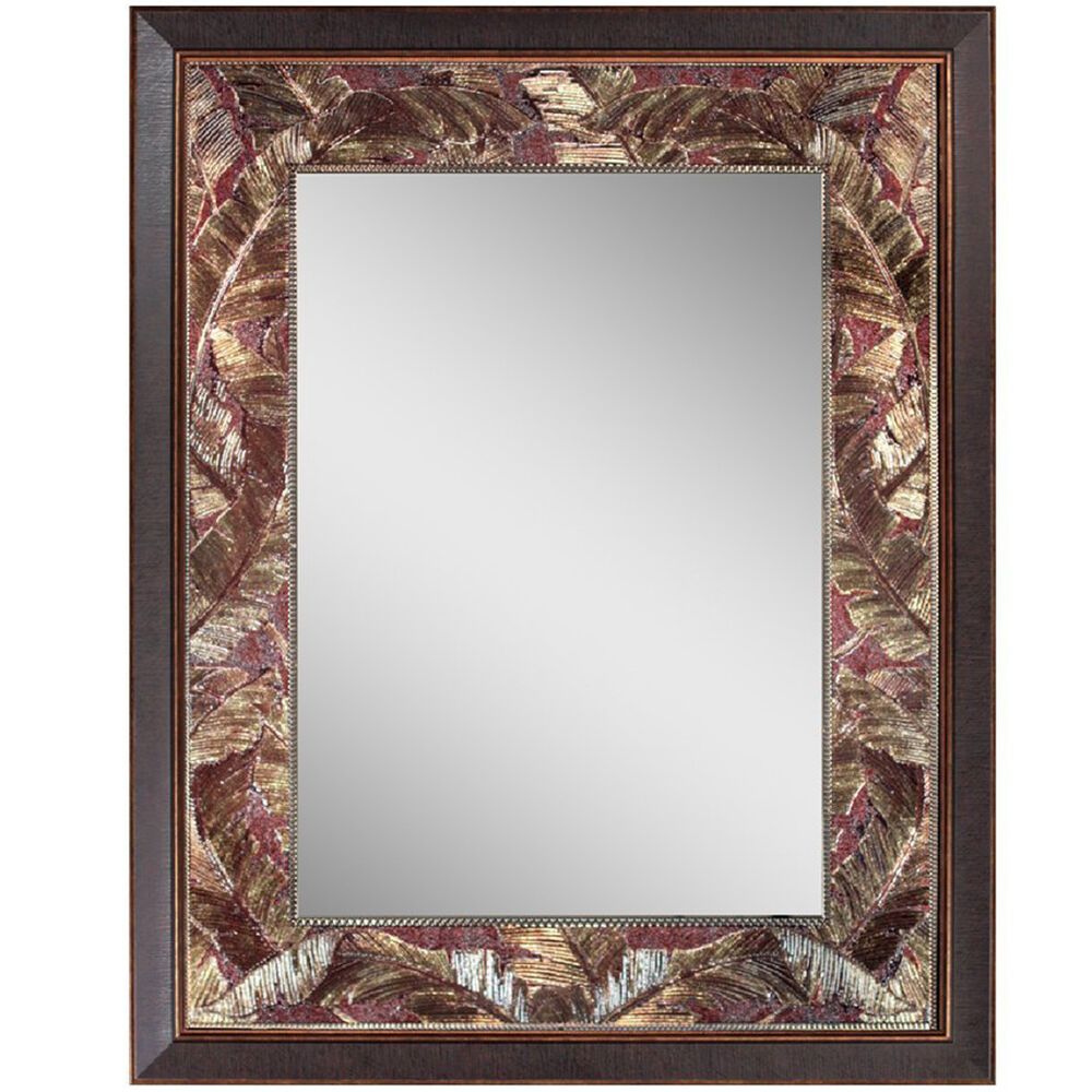 Antique Rectangular Frame Wall Mirror Vanity Bathroom Home Decor Gold With Regard To Mirror Framed Bathroom Wall Mirrors (View 4 of 15)