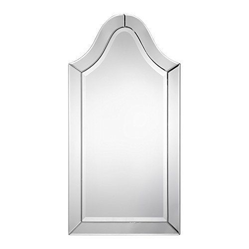 Arcadian Home Elizabeth 40" Arched Top, Frameless Wall Mi | Beveled Throughout Crown Arch Frameless Beveled Wall Mirrors (View 6 of 15)
