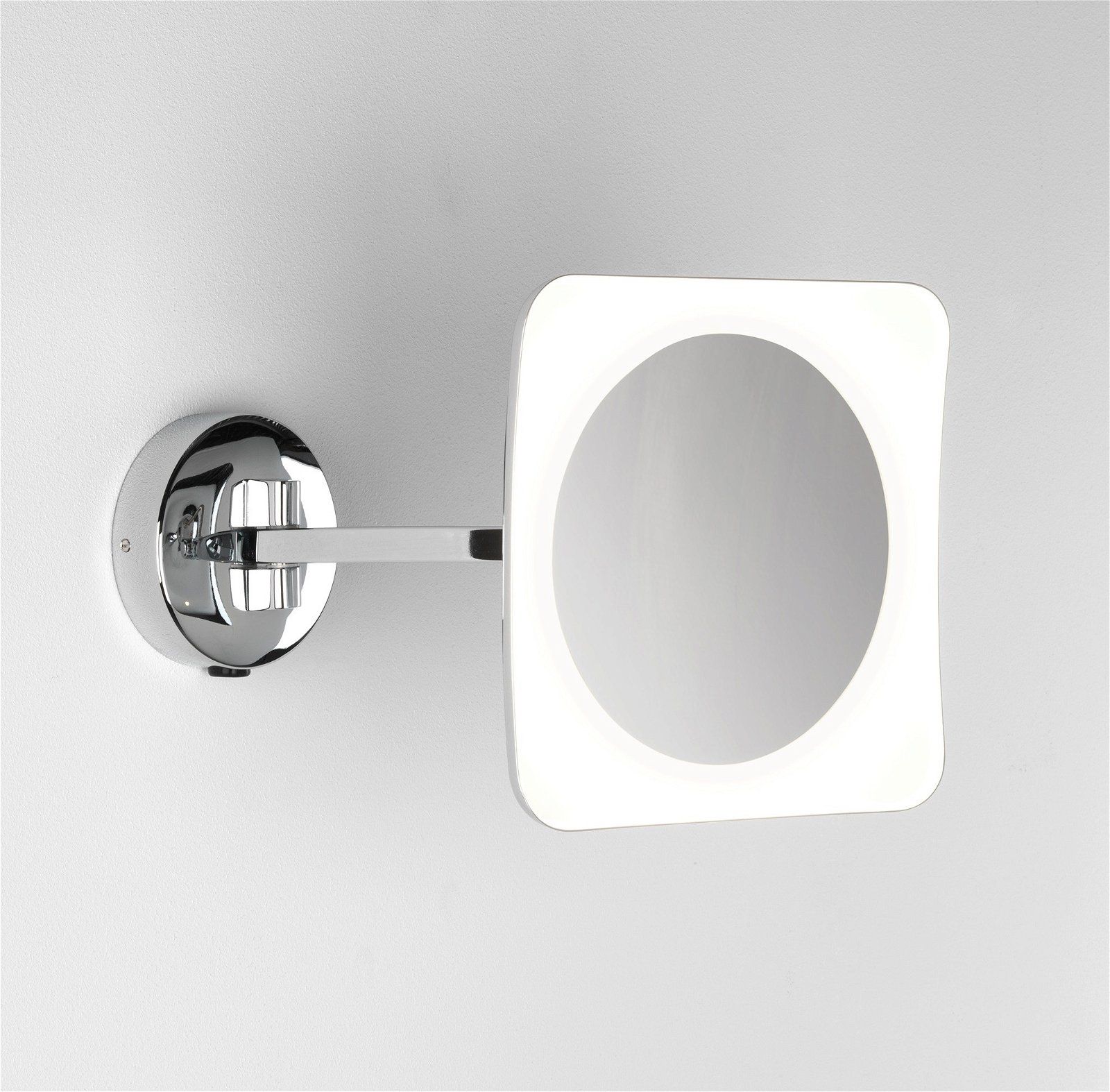 Astro Lighting – Mascali Square Led 1373003 (7968) – Ip44 Polished Pertaining To Polished Chrome Tilt Wall Mirrors (View 10 of 15)