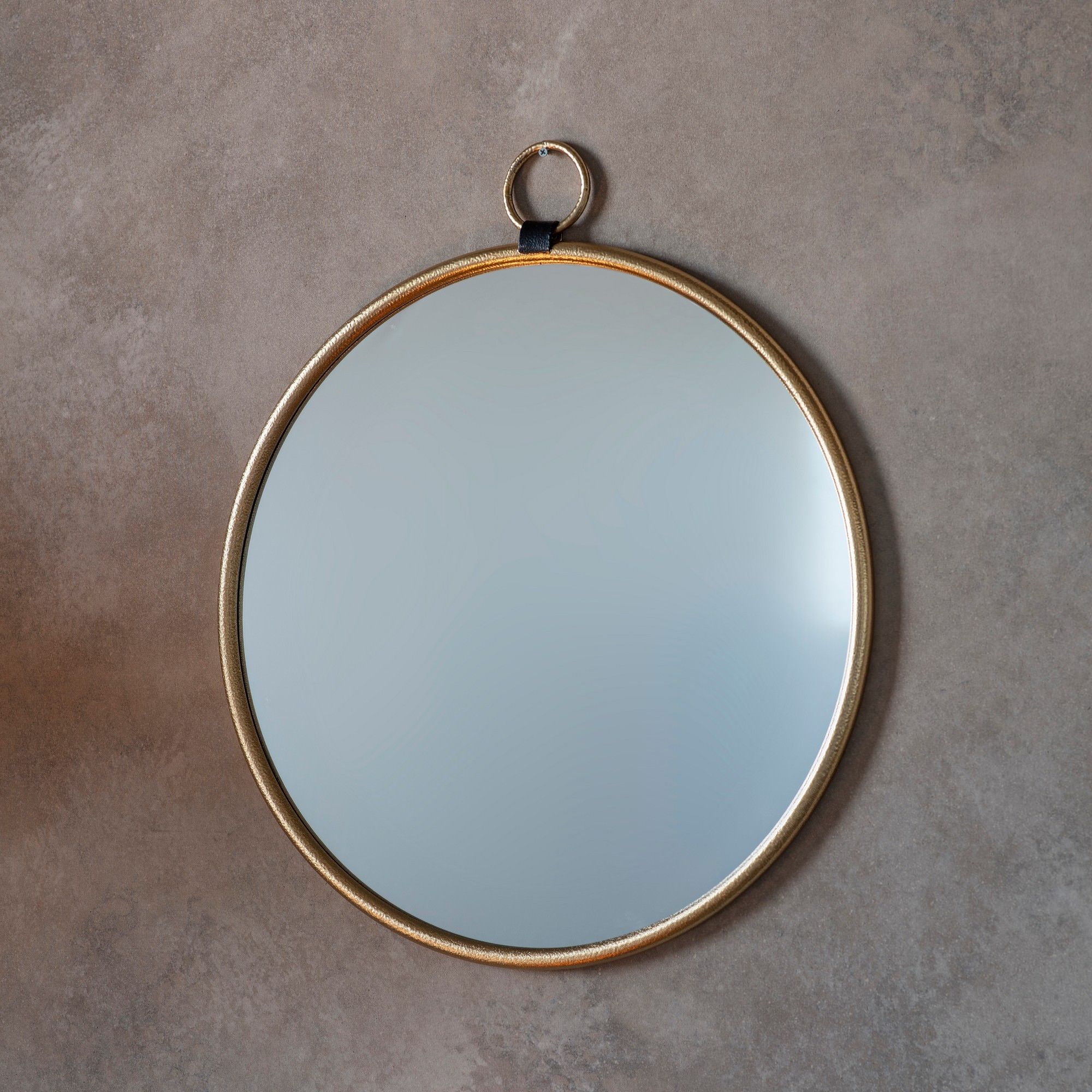 Bainbridge Iron Frame Round Wall Mirror, 70cm, Gold In Round Metal Luxe Gold Wall Mirrors (View 1 of 15)