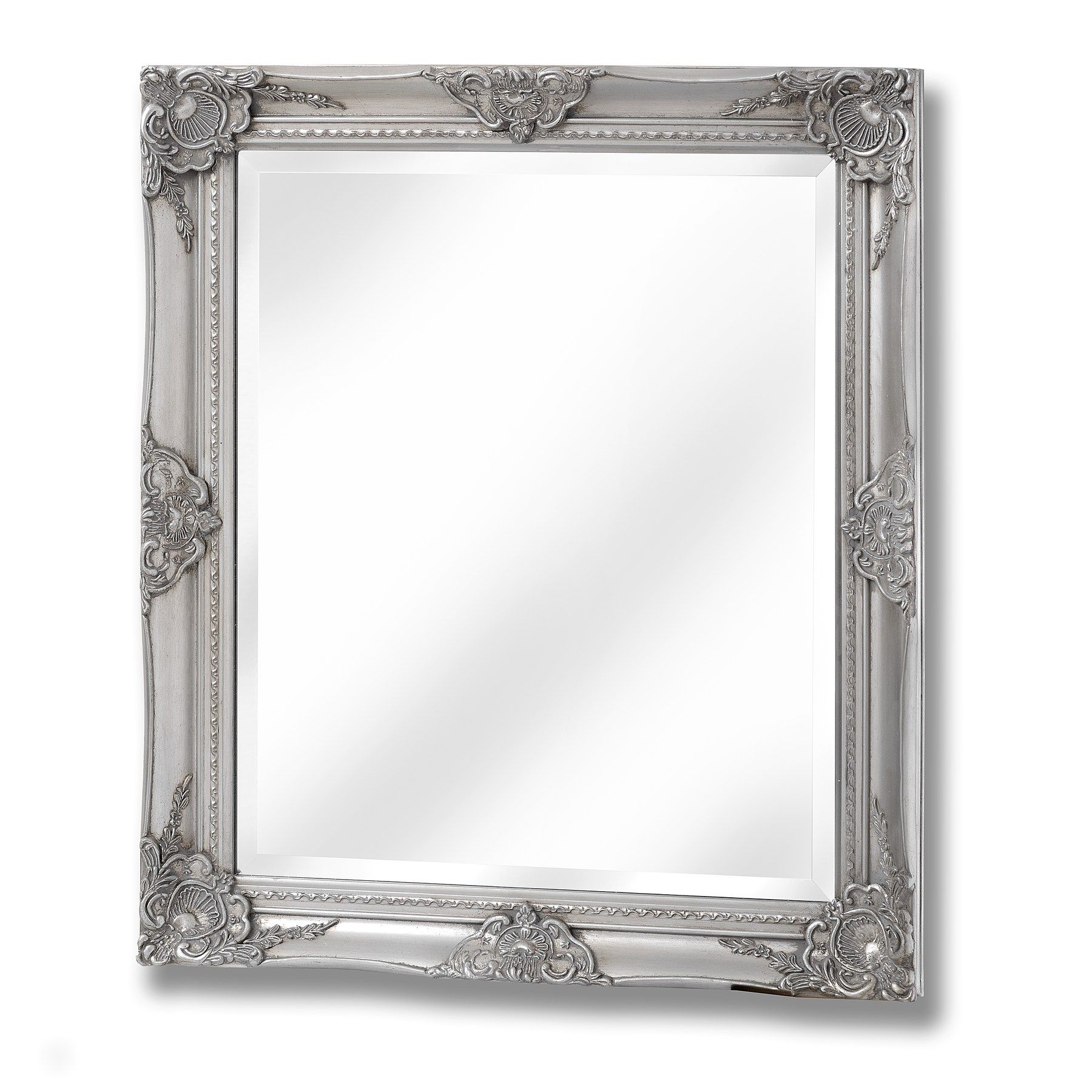 Baroque Antique Silver Mirror – Hollygrove With Antiqued Silver Quatrefoil Wall Mirrors (View 3 of 15)