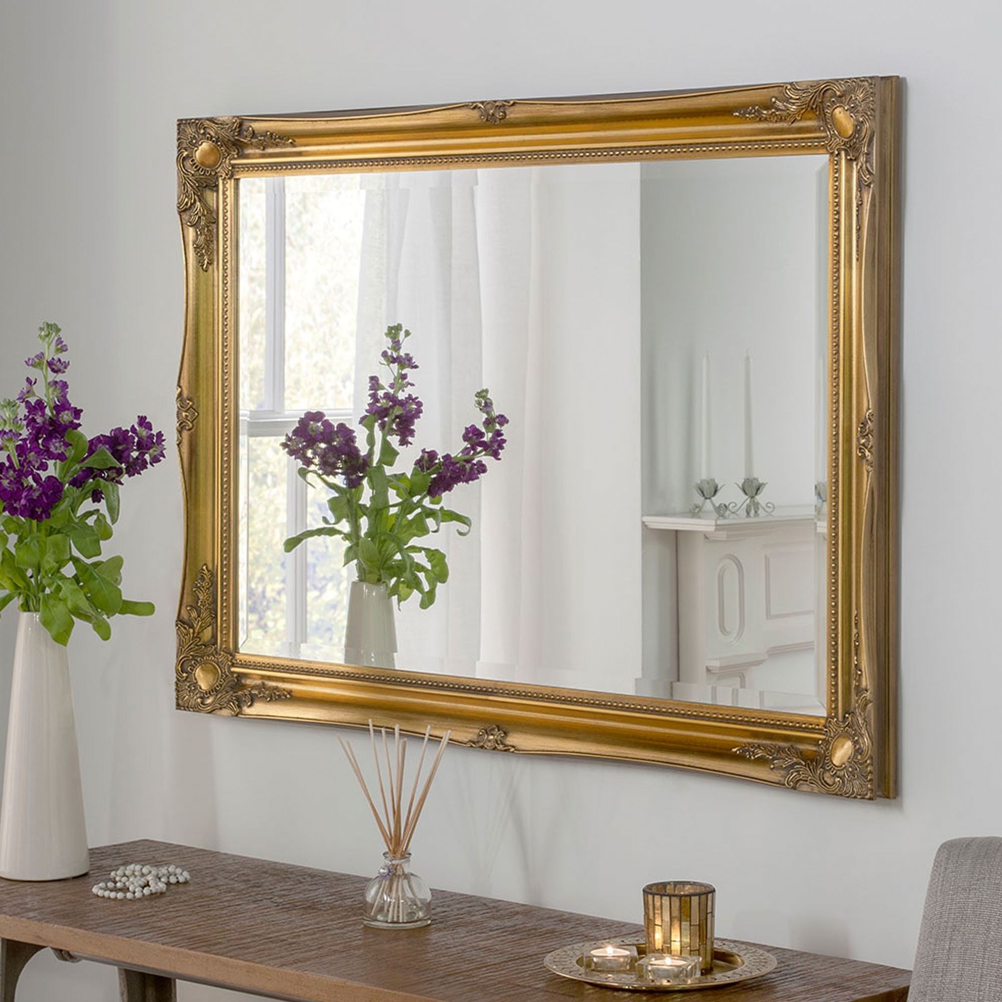 Baroque Gold Decorative Wall Mirror | Homesdirect365 Pertaining To Accent Wall Mirrors (View 9 of 15)