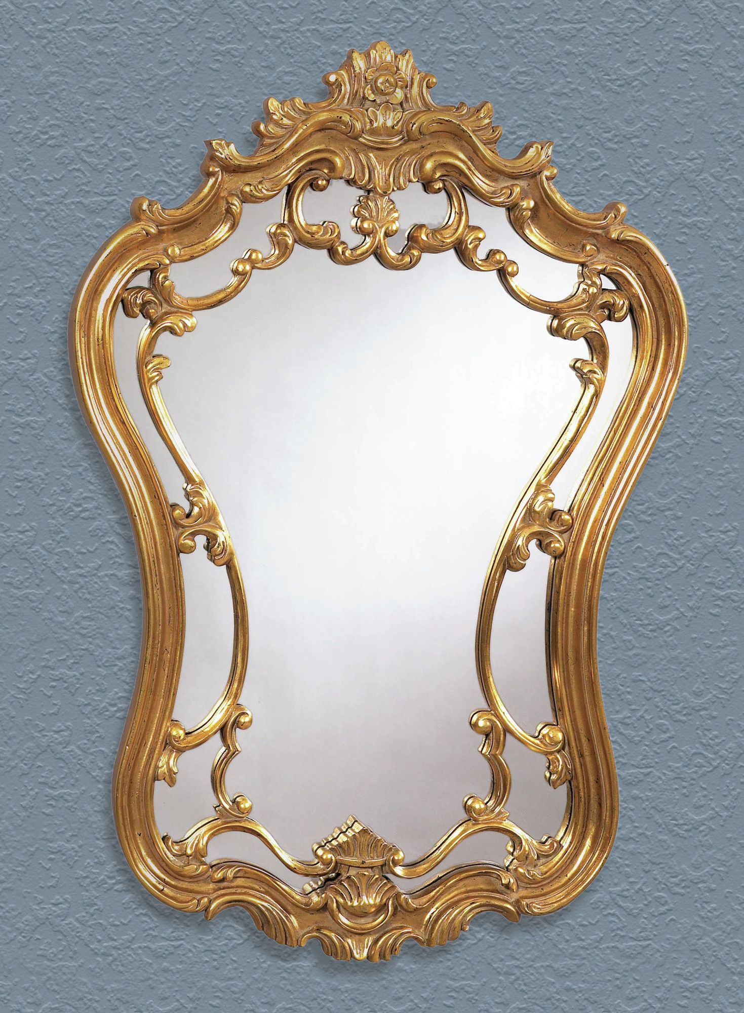 Bassett Mirror Decorative Rococo Style Antique Gold Mirror & Reviews With Regard To American Made Accent Wall Mirrors (View 12 of 15)