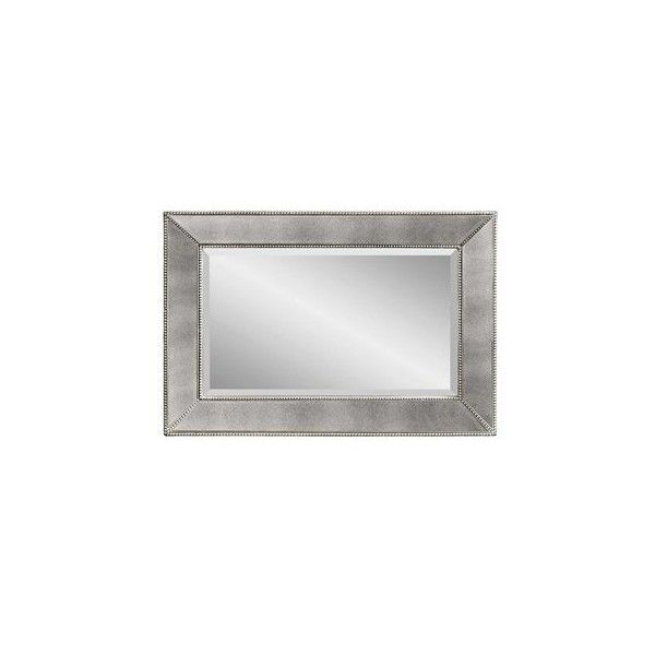 Bassett Mirror Hollywood Glam 36 X 24 Silver Beaded Wall Mirror ($286 Throughout Glam Silver Leaf Beaded Wall Mirrors (View 15 of 15)