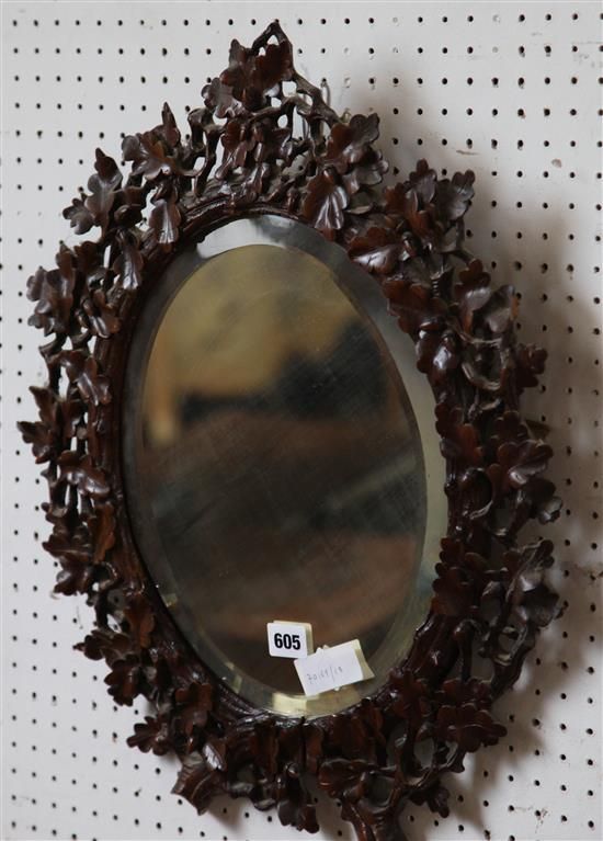 Bavarian Carved Cedar Oval Wall Mirror Sale 250716 – Lot 605 – – Gorringe's Inside Moseley Accent Mirrors (View 12 of 15)