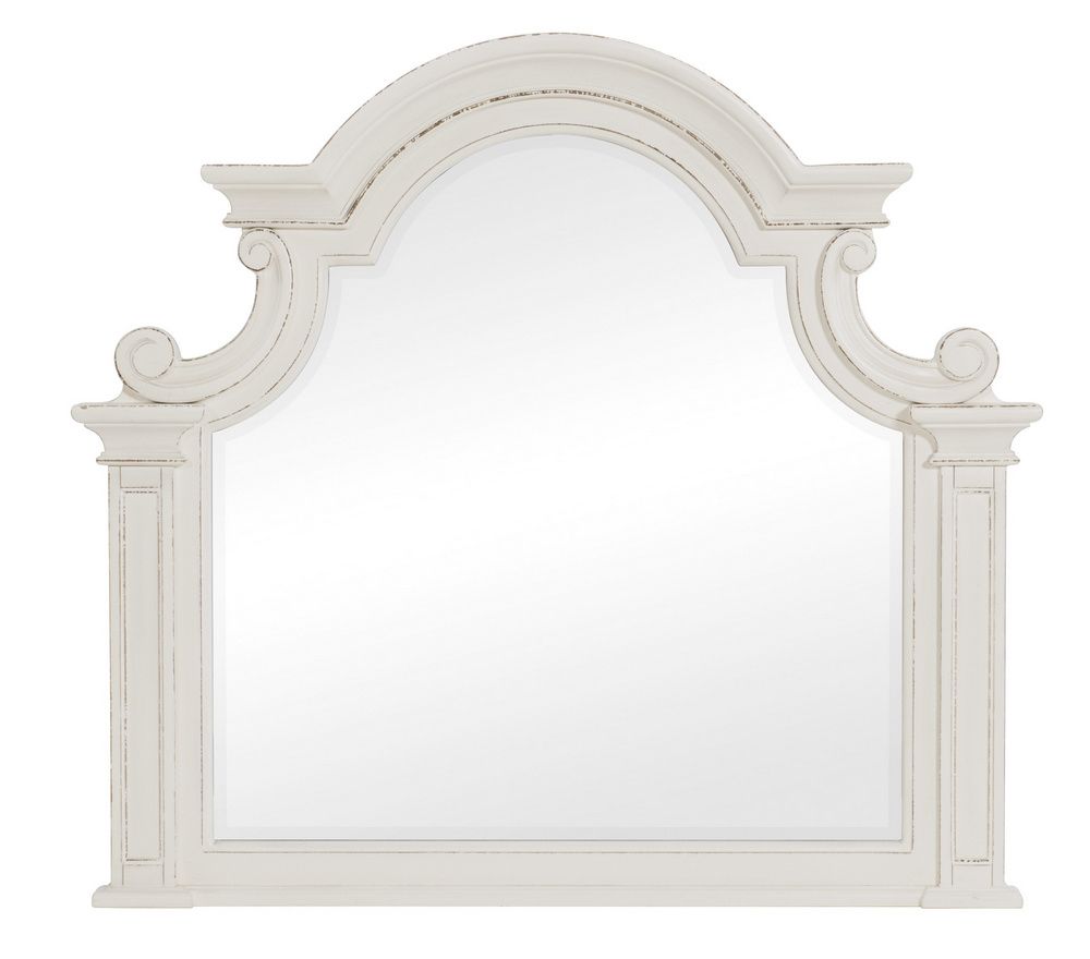 Baylesford Antique White Wood Frame Dresser Mirrorhomelegance Regarding White Wood Wall Mirrors (View 6 of 15)