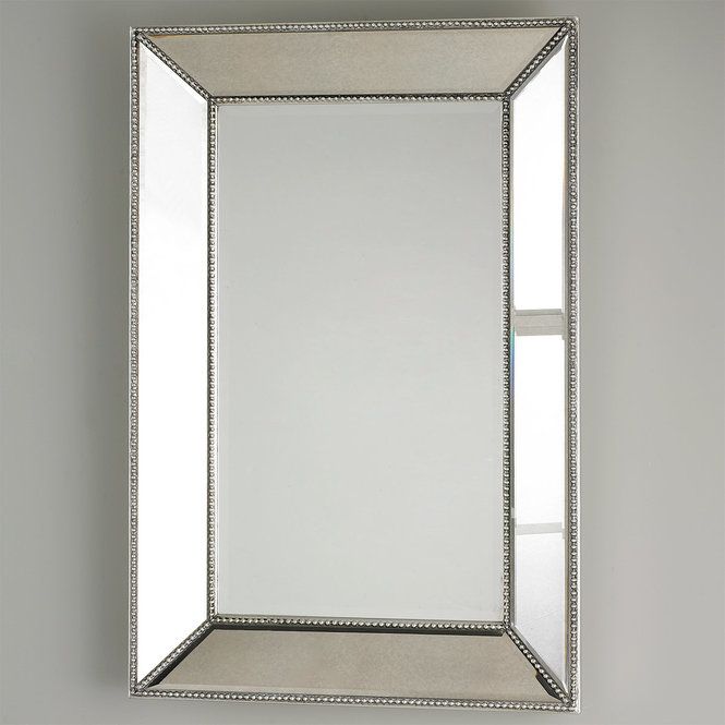 Beaded Frame Mirror | Beveled Mirror Bathroom, Mirror Frames, Mirror In Cut Corner Frameless Beveled Wall Mirrors (View 12 of 15)