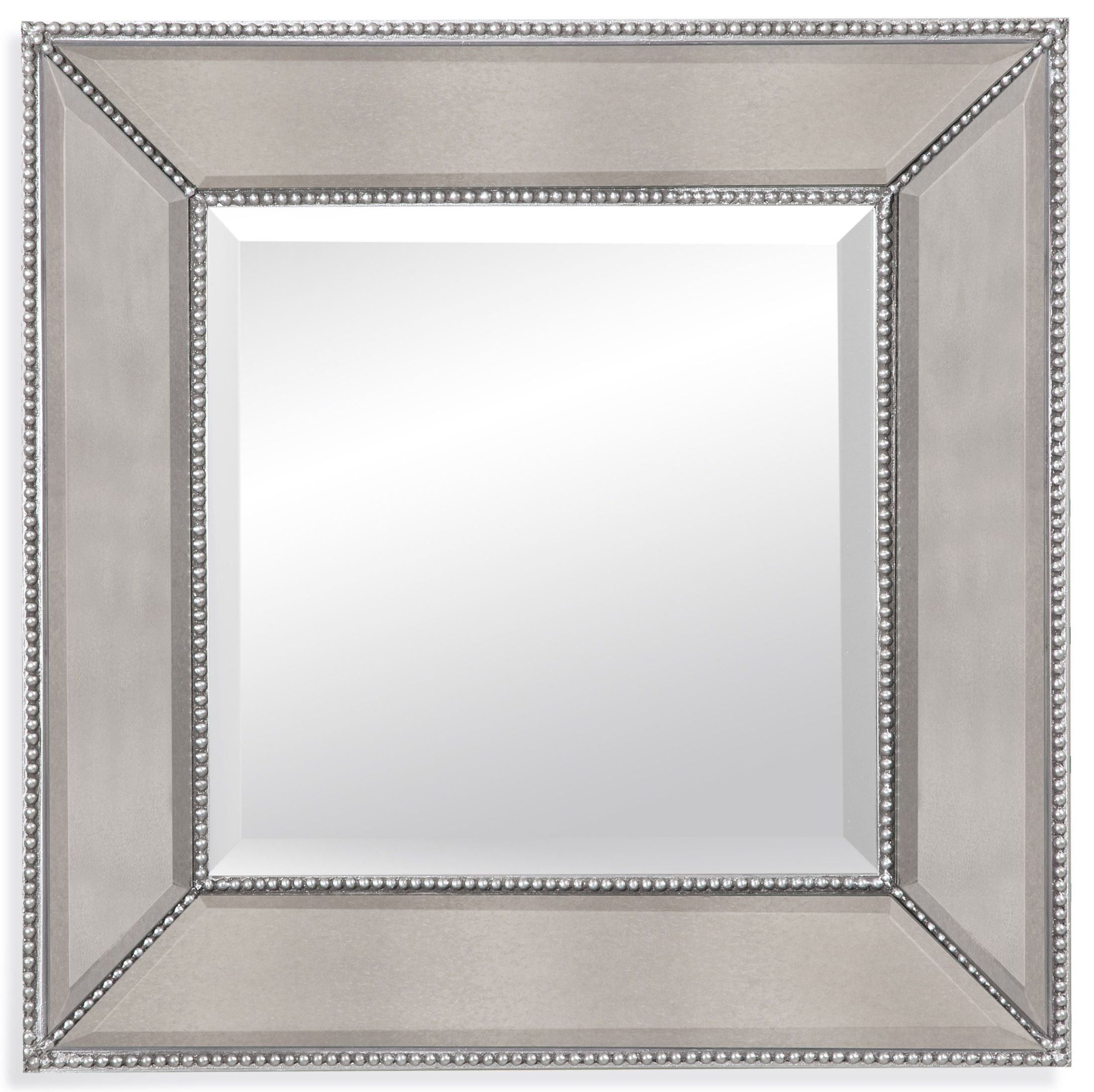 Beaded Silver Leaf Wall Mirror From Bassett Mirror | Coleman Furniture Pertaining To Gold Leaf Metal Wall Mirrors (View 10 of 15)