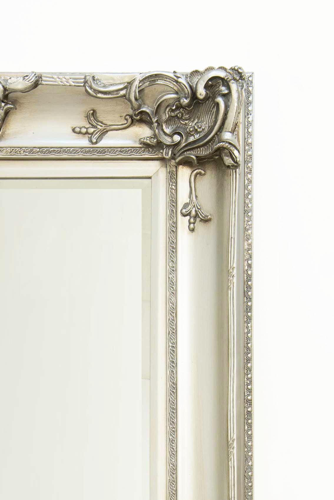Beautiful Large Silver Decorative Ornate Wall Mirror 6ft X 3ft 183 X Pertaining To Silver Decorative Wall Mirrors (View 13 of 15)