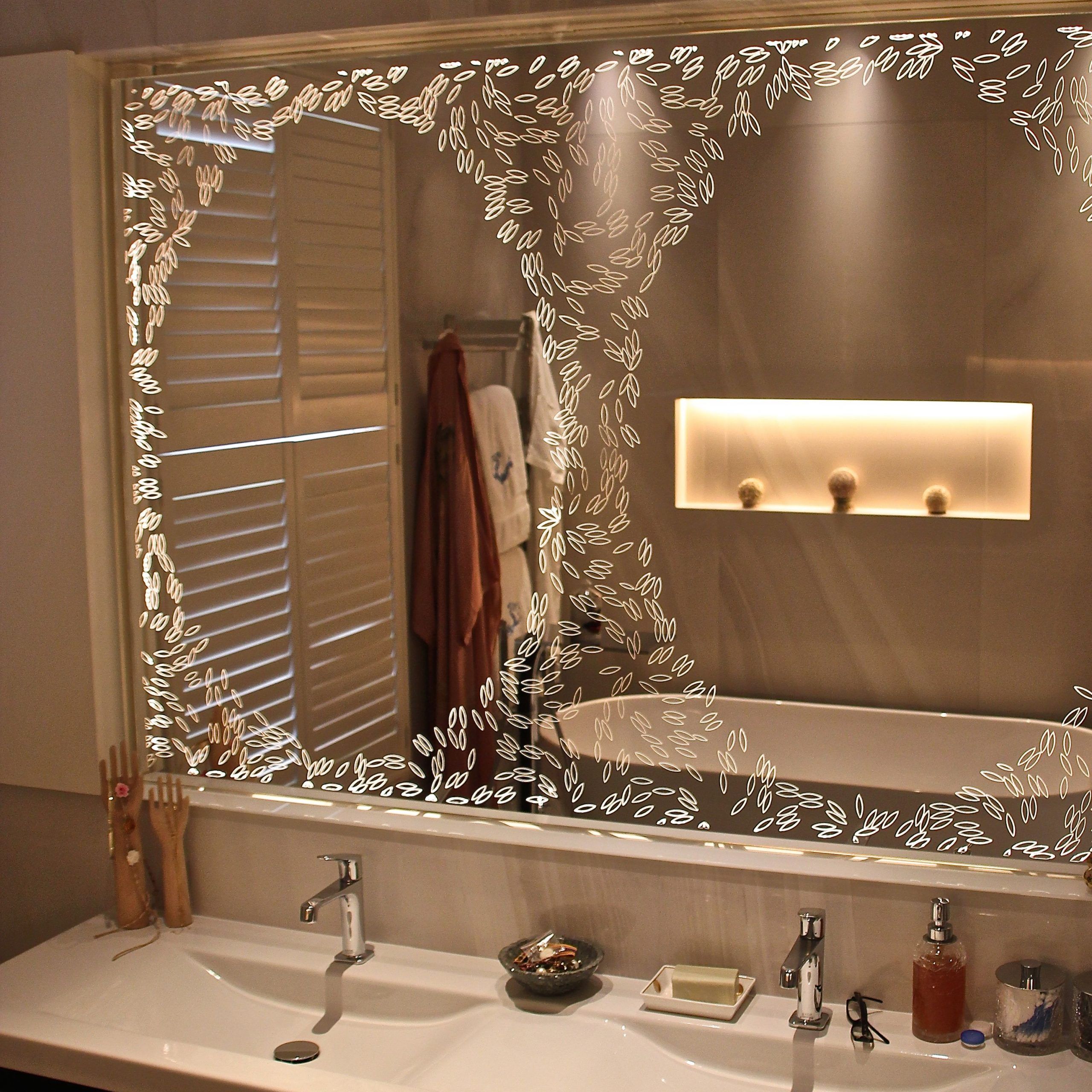 Bespoke Back Lit Mirror | Bathroom Mirror Design, Mirror Wall Bathroom Pertaining To Back Lit Freestanding Led Floor Mirrors (View 8 of 15)