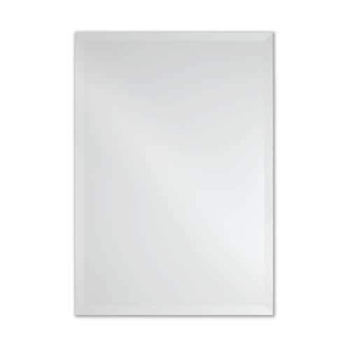 Better Bevel 20 In Clear Rectangular Frameless Bathroom Mirror In The With Regard To Double Crown Frameless Beveled Wall Mirrors (View 14 of 15)