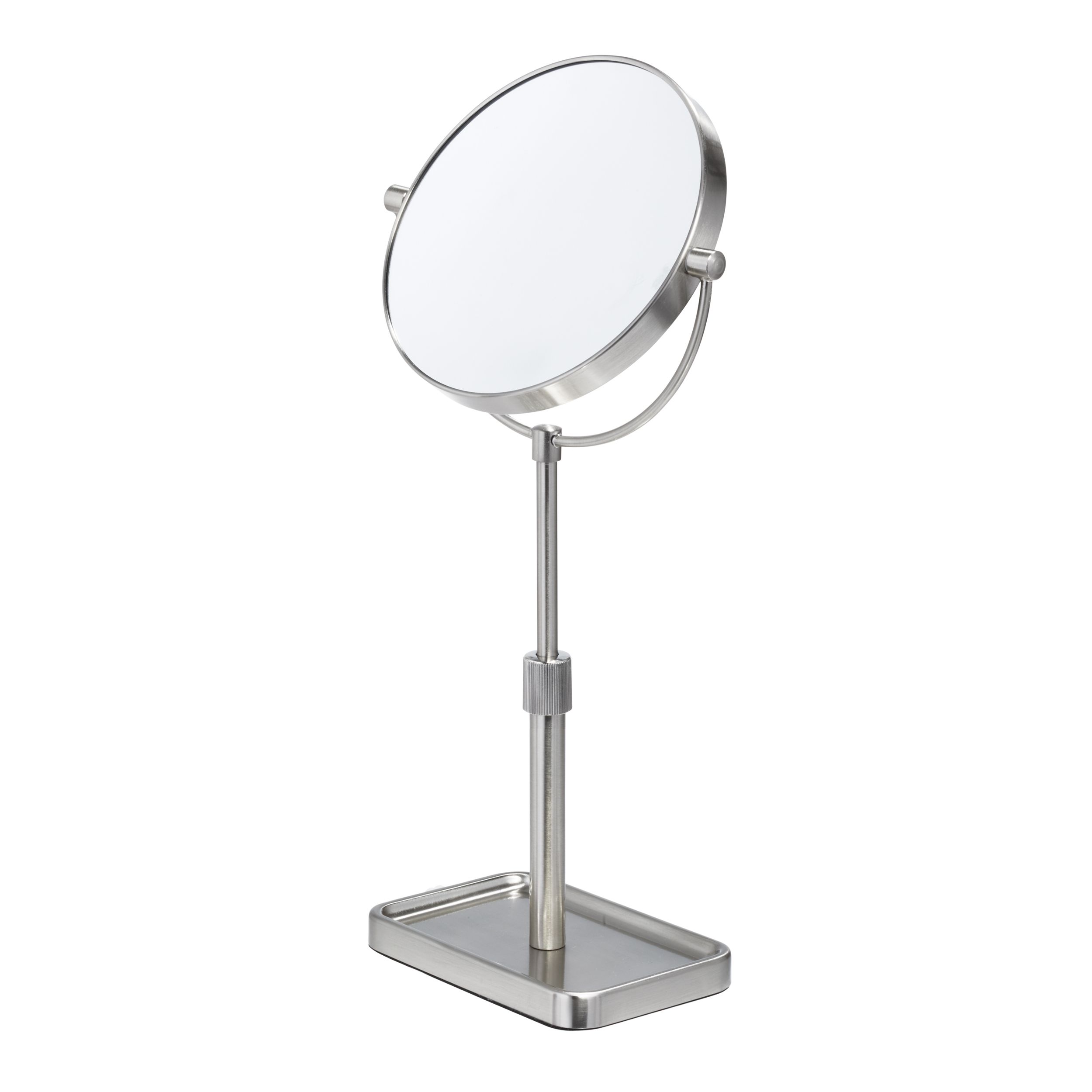 Better Homes & Gardens Extendable Two Sided Free Standing Vanity Mirror For Single Sided Polished Nickel Wall Mirrors (View 7 of 15)