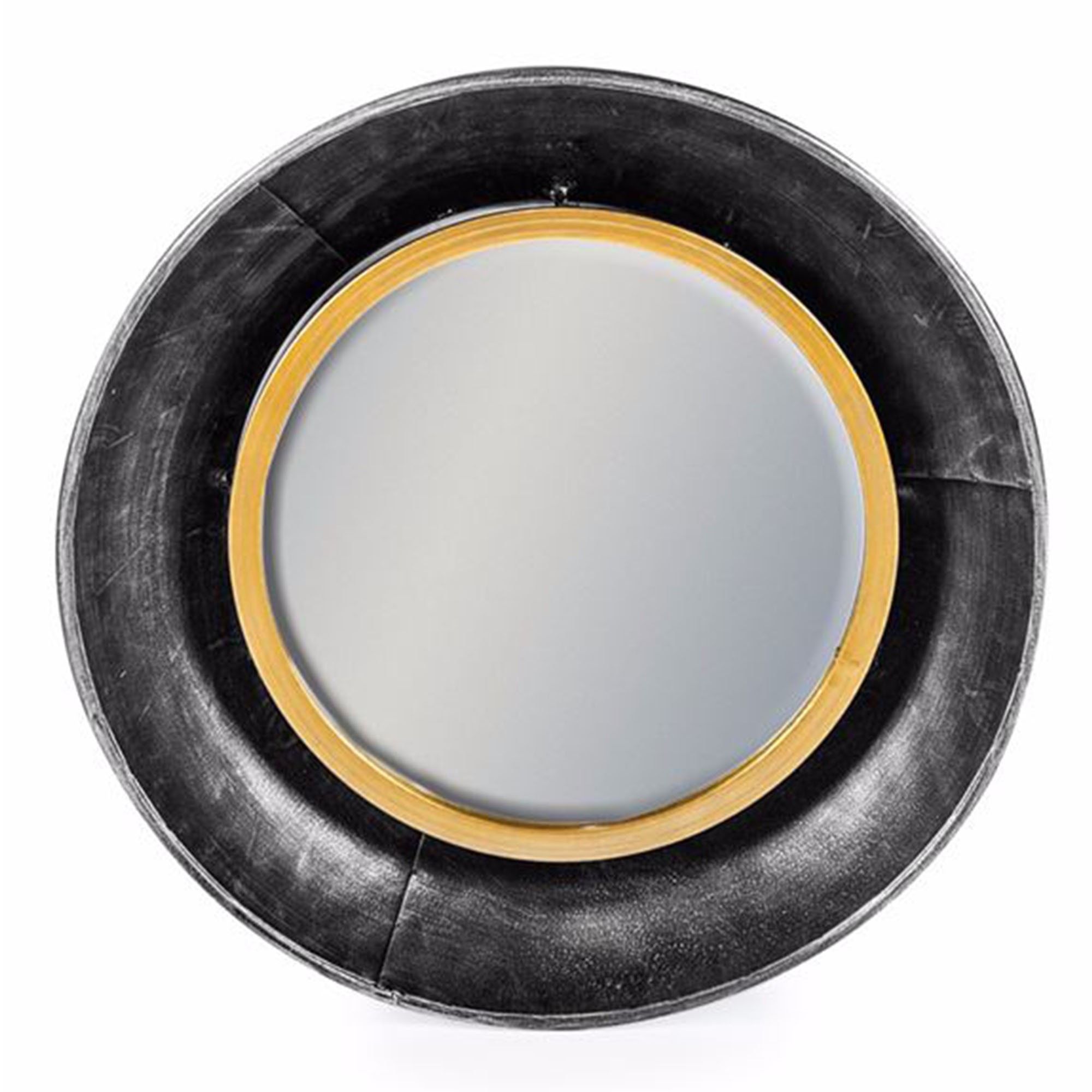 Black And Bronze Small Wall Mirror | French Mirrors | Wall Mirrors Intended For Midnight Black Round Wall Mirrors (View 3 of 15)
