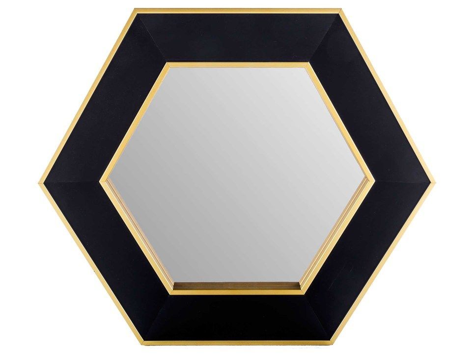Black & Gold Hexagon Mirror | Shop Hobby Lobby | Hexagon Mirror, Black In Gold Hexagon Wall Mirrors (View 6 of 15)